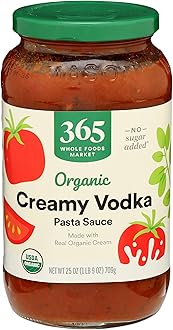 Organic Creamy Vodka Pasta Sauce, 25 Ounce
