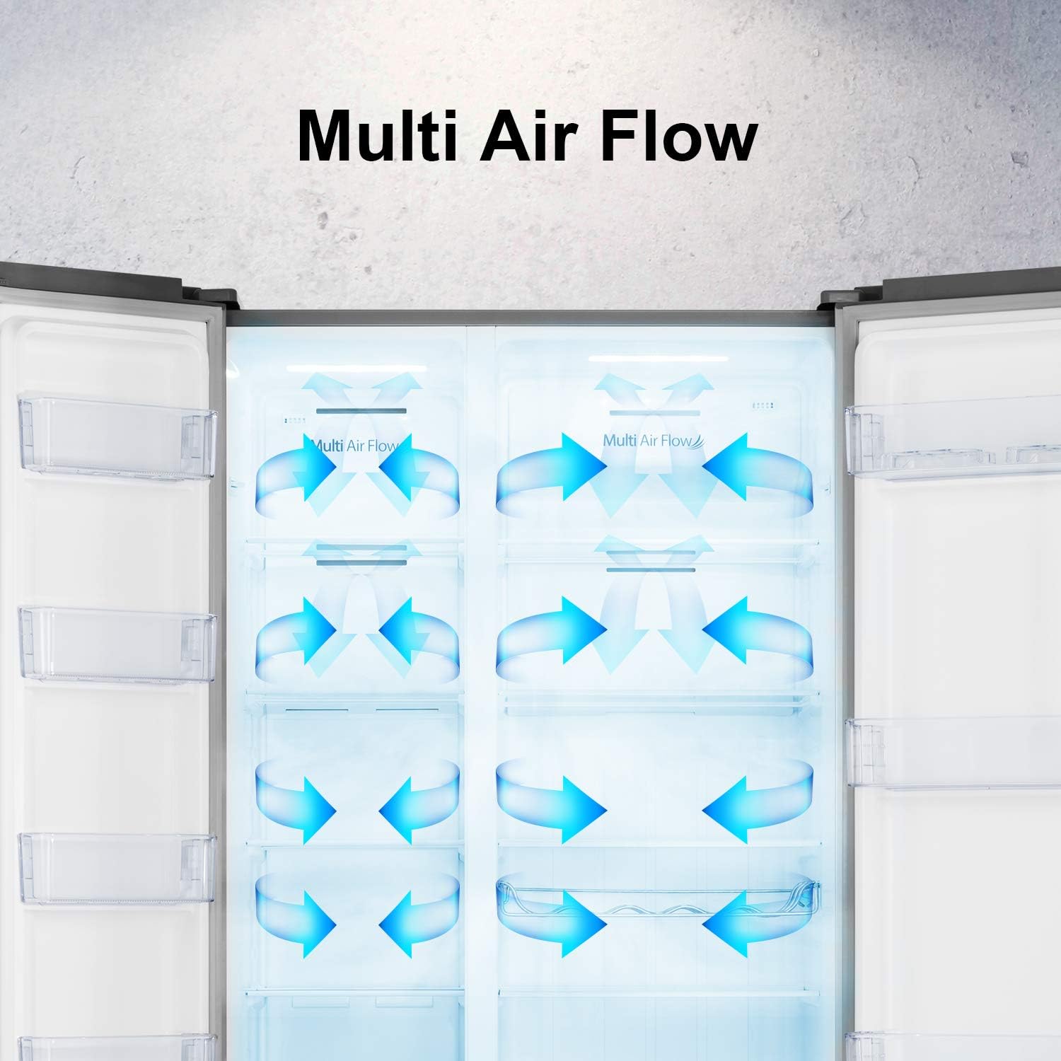 Hisense RS670N4BC2 - Frigorifero Side By Side, Porta Americana, Total No Frost, Capacità Netta 516 L, 1,78 m Hisense RS670N4BC2 - Frigorifero Side By Side, Porta Americana, Total No Frost, Capacità Netta 516 L, 1,78 m