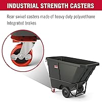 Vista 6 de Suncast Commercial Camión inclinable ligero de 1/2 yarda cúbica, negro