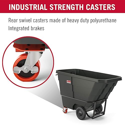 Miniatura 6 de Suncast Commercial Camión inclinable ligero de 12 yarda cúbica, negro