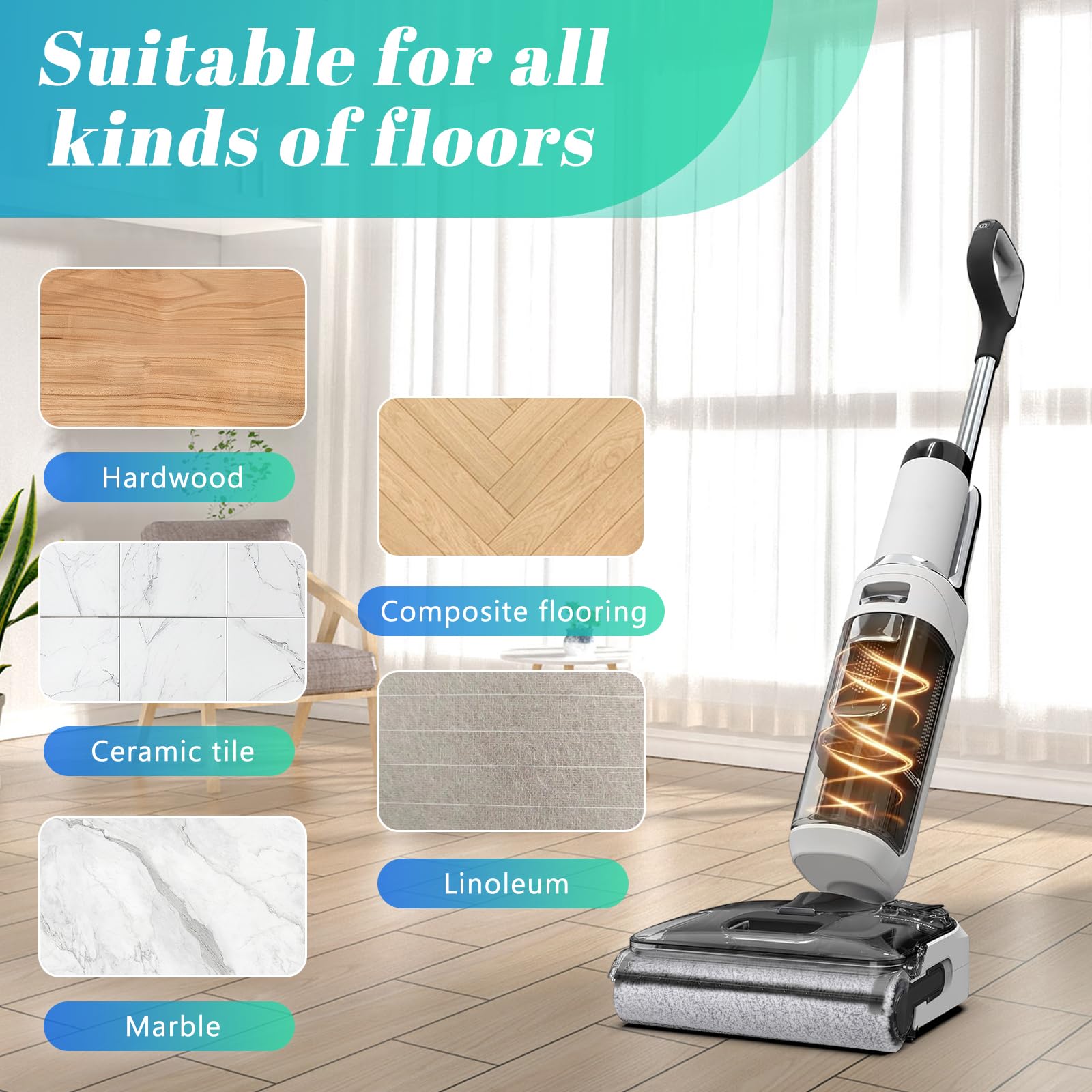 Zestaw akcesoriów do odkurzaczy Tineco Floor One Stretch S6/S7 Stretch Ultra/Switch S6 na mokro i na sucho, 7-częściowy zestaw akcesoriów, 2 szczotki + 4 filtry + 1 szczotka do czyszczenia