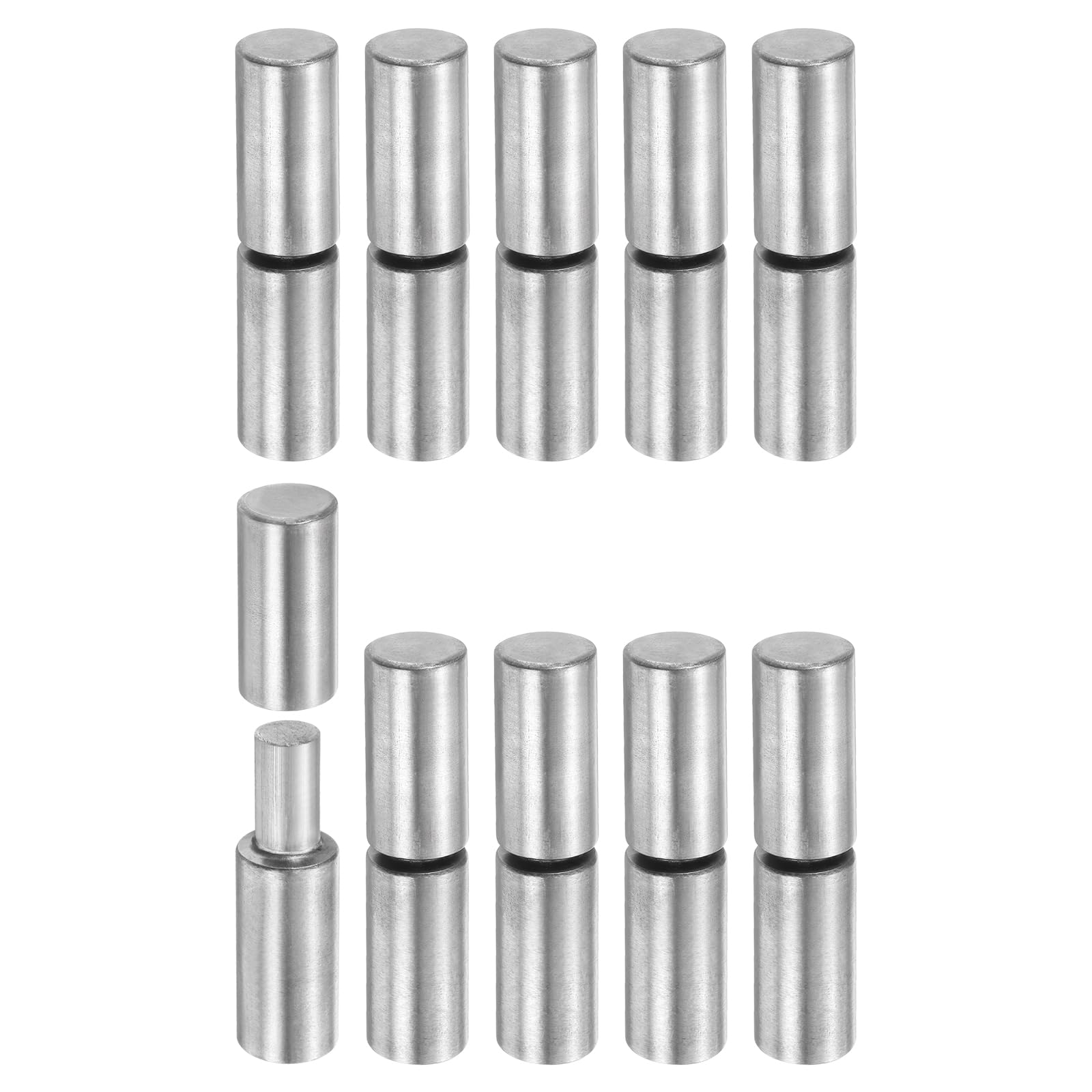 sourcing map 10Pcs Weldable Barrel Hinges, 4-3/8" x 15/16" Carbon Steel Heavy Duty Detachable Weld on Door Hinges for Metal Gate Swing Door Trailer Ramp