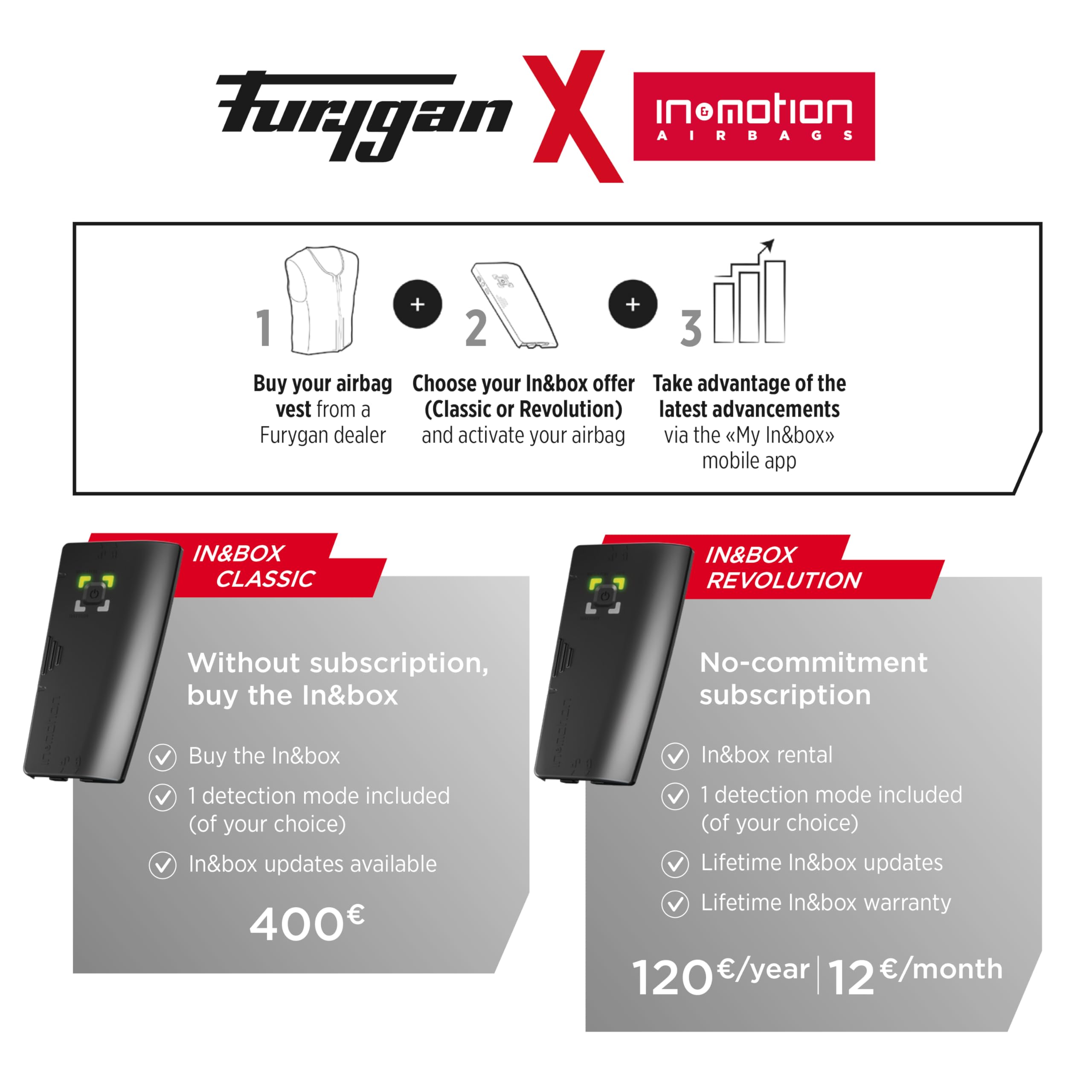 Furygan FURY AIRBAG EVO Chaleco Airbag Homologado para motociclista - Chaleco airbag FIM Ligero y Transpirable - Autónomo - Protección de Motociclista - airbag moto seguridad motociclista