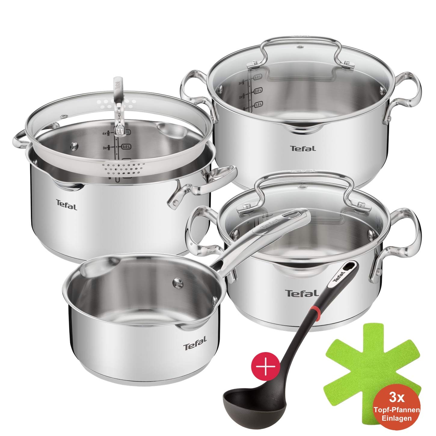 Buy Tefal A85622 Induction Pan Set 4 Pieces 24+28cm Pan+2 Felt Pan