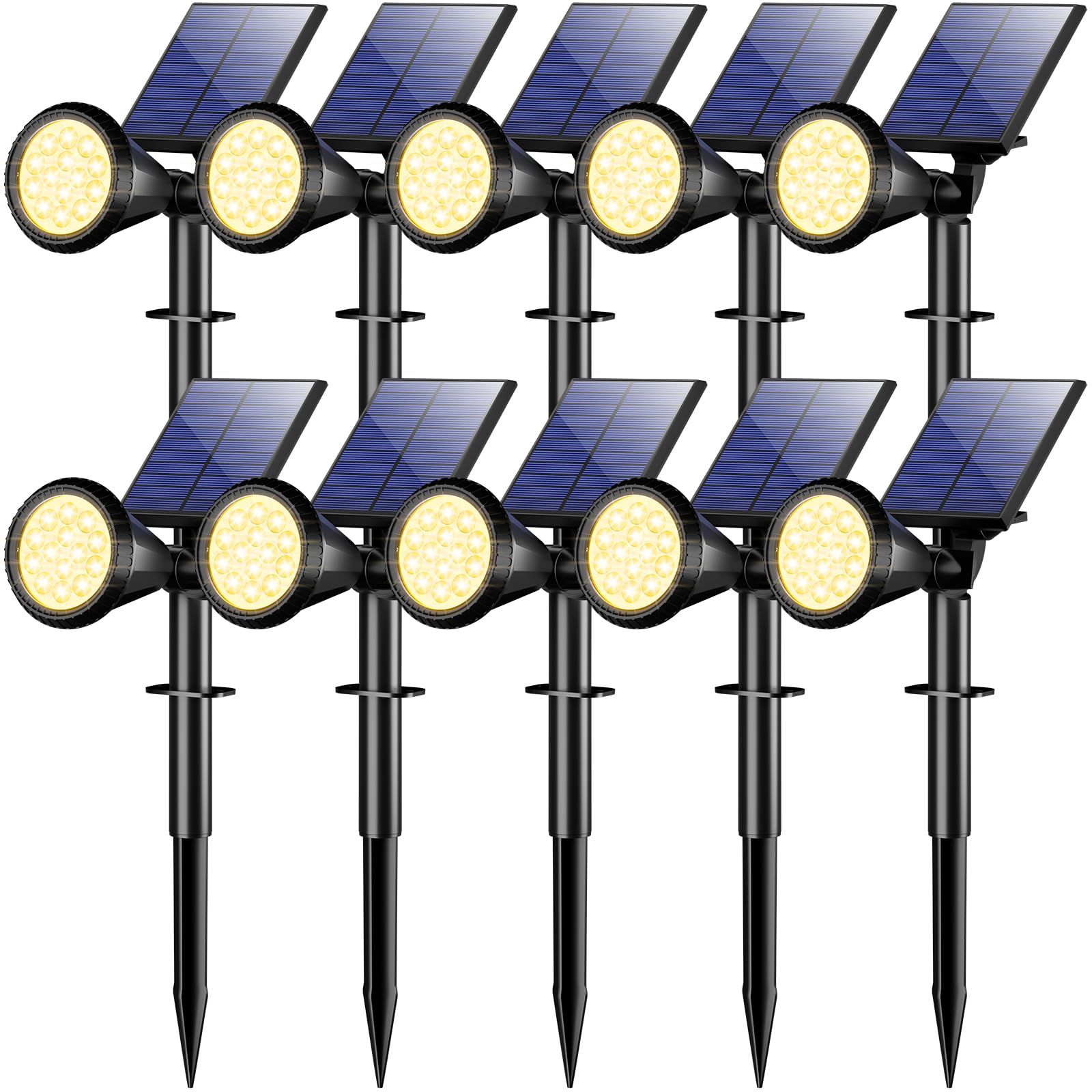 Photo 1 of WELALO Solar Spotlights 10 Pack (Warm White)