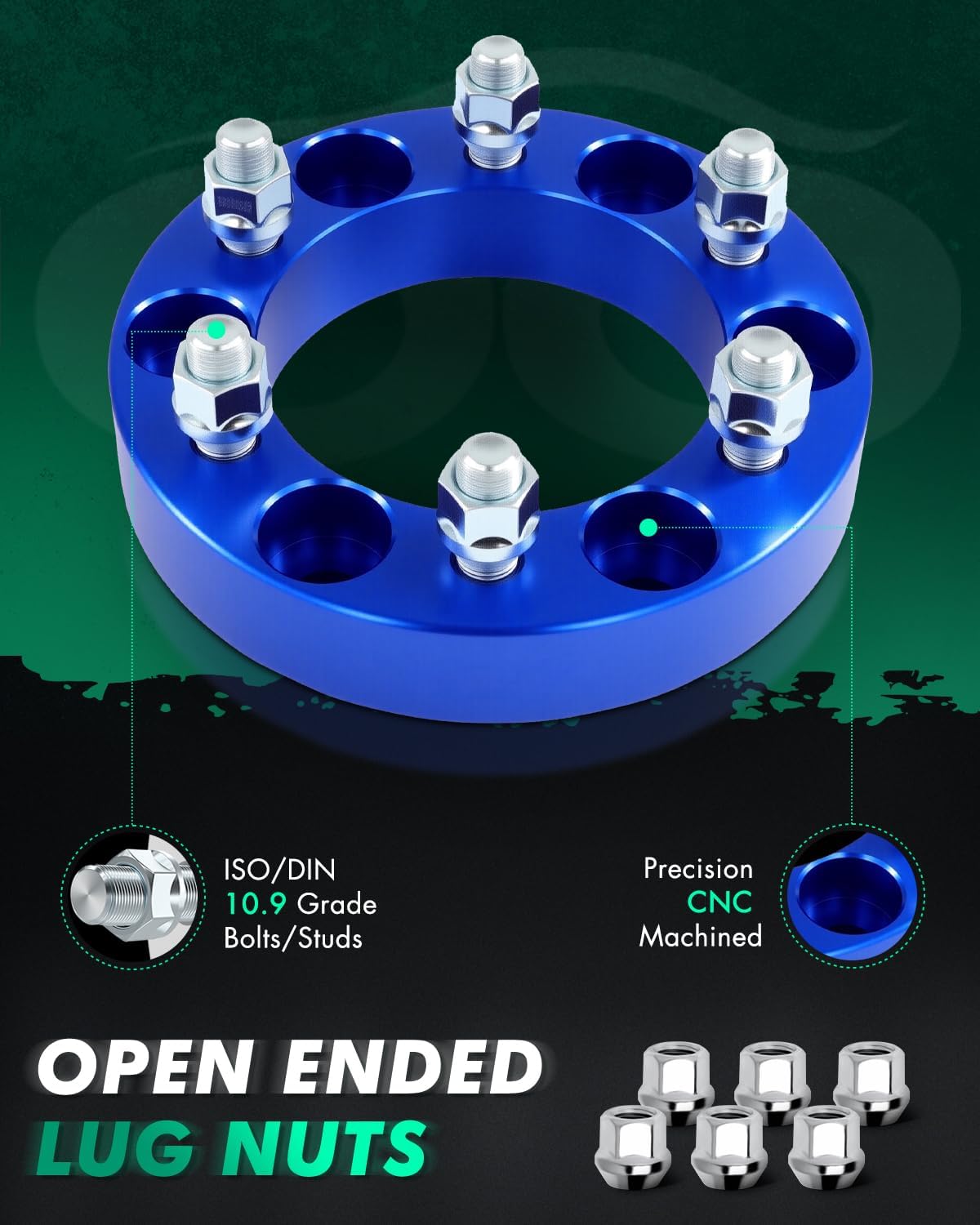 SCITOO 4Pcs 1.25 inch Wheel Adapters for Chevy Avalanche 6x5.5 to 6x135 Wheel Spacers Adapters Fit for Chevy Tahoe Blazer Sierra Yukon Bore 108mm Studs 14x1.5 6Lug