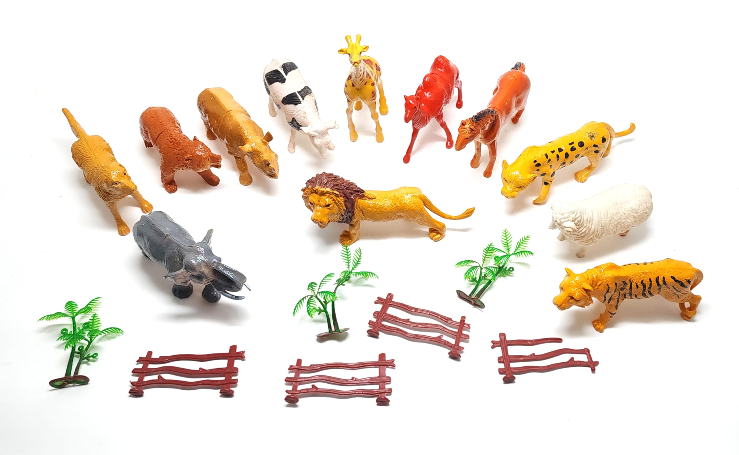 Crackles Big Size Wild and Farm Zoo Animals Figures Set for Kids Play Figure Playing Set for Kids, Learning and Educational Figures - Pack of 12 Animals (B0CKBTRMY4) Amazon Price History, Amazon Price Tracker