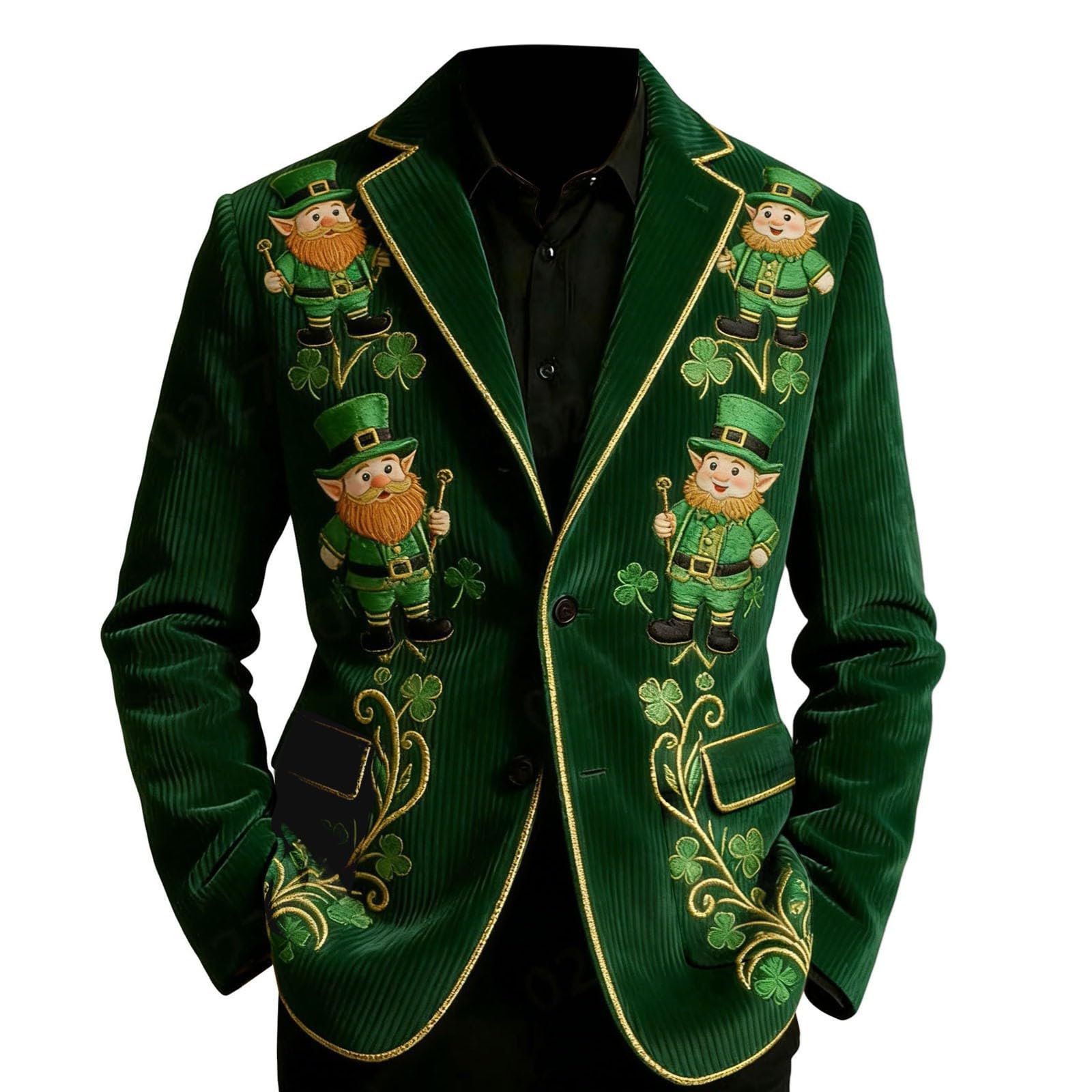 Elegante chaqueta de pana con estampado de esmoquin para hombre, estilo casual, para negocios y eventos nocturnos, discotecas, escenarios