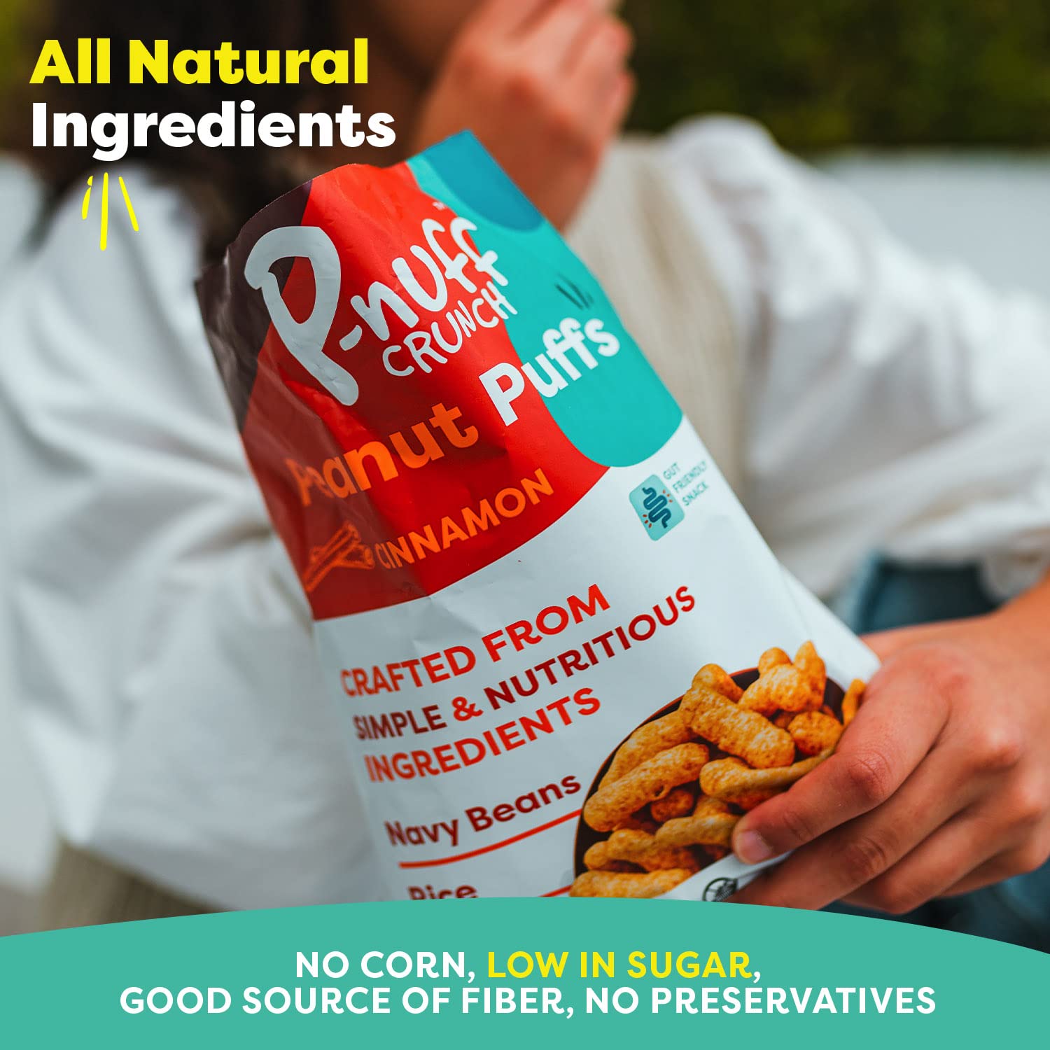 Buy Pnuff Crunch Baked Peanut Puffs Healthy, Low Carb Peanut Butter Puffs, Complete Vegan