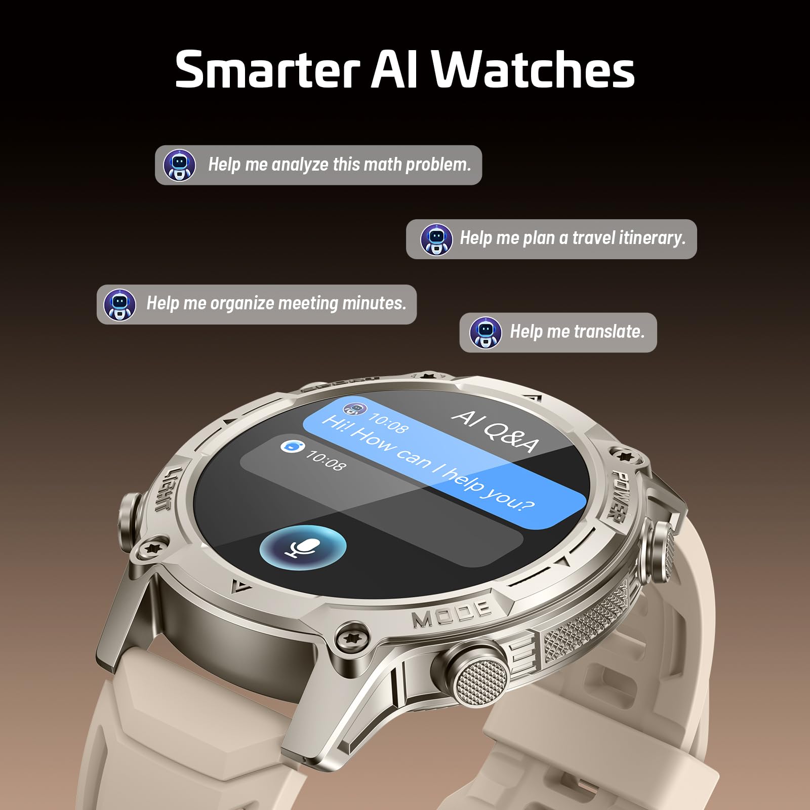 Smartwatch Herren Damen mit GPS,Offline-Karten & 6-Satelliten-Navi, 5ATM Wasserdicht, 21 Tage Akku, KI-Sprachassistent, 178 Sportmodi, Fitness Tracker mit Pulsuhr & Schlafmonitor für Android iOS