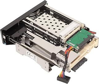 2.5" 3.5" Internal Hard Drive Cage with Dual Bay Design compatible with 2.5" and 3.5" Hard Drives, Supports SATA I/II/III, 6Gbps High Speed Transmission for Server Computers