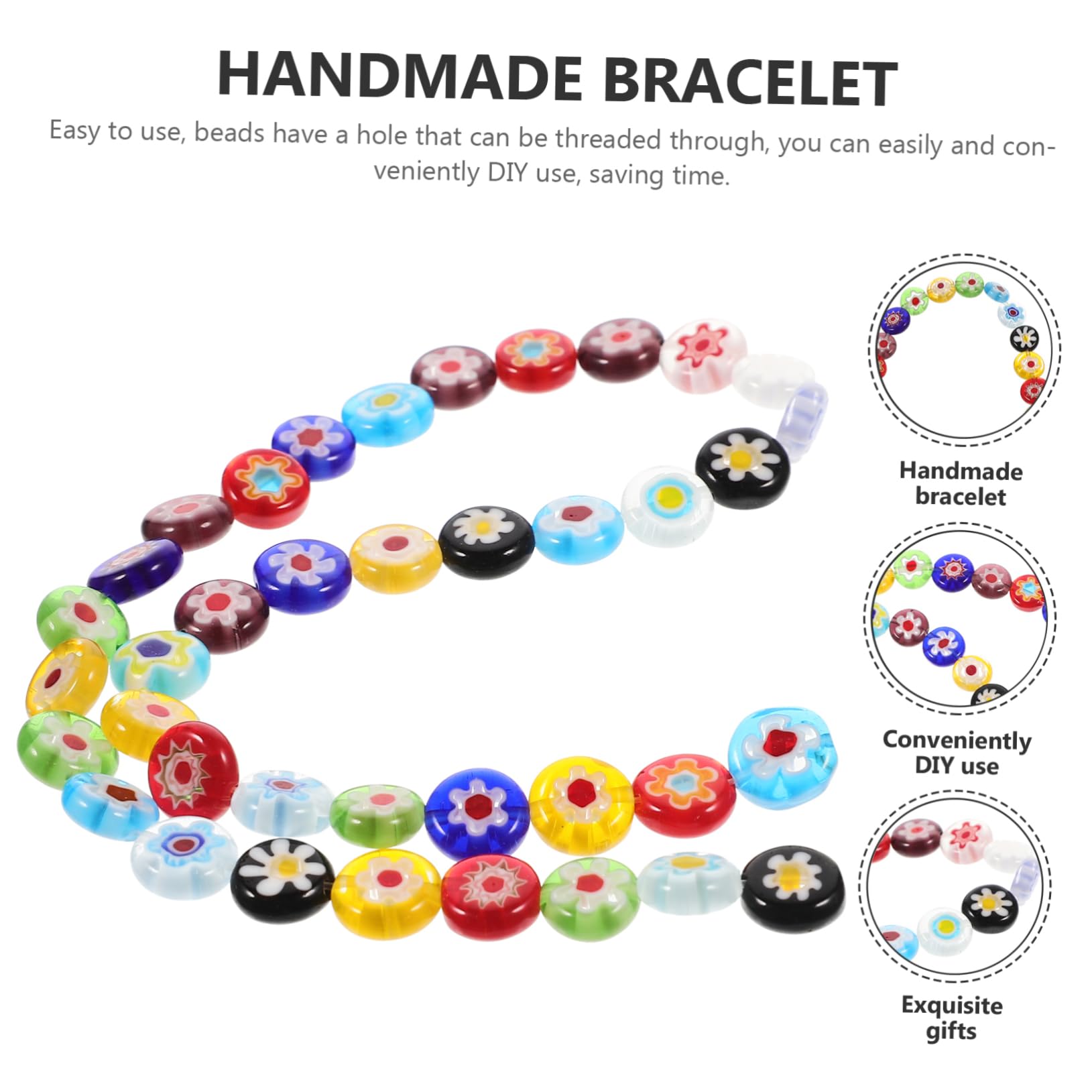SHINEOFI Bunte Glasperlen Für Armbänder Ca Langlebig Und Vielseitig Einsetzbar Für Schmuckherstellung Und Bastelprojekte