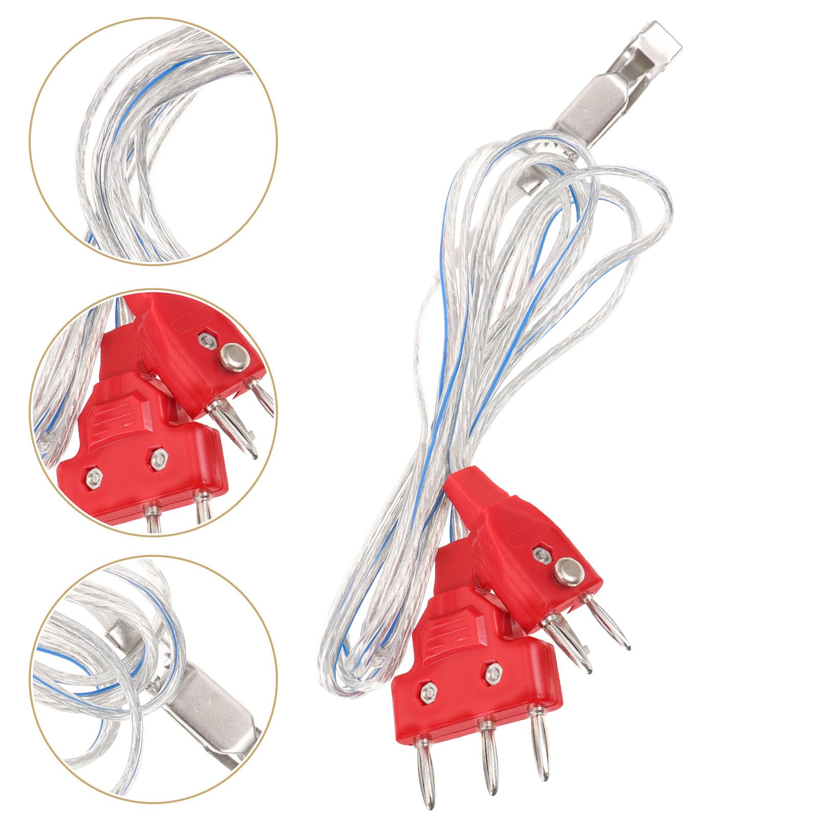 VICASKY Pince de Câble en Acier Inoxydable pour Corde de Corps D'escrime, Connexion Fiable et Précision, Accessoire Indispensable pour Équipement D'escrime Rouge