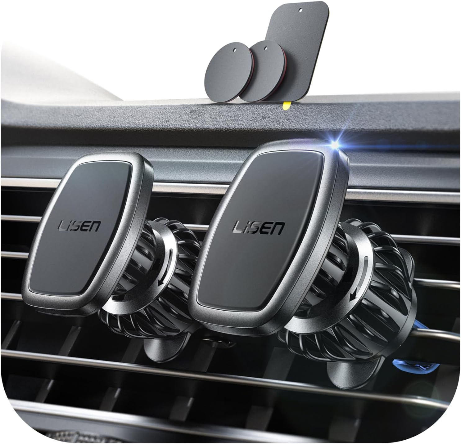 LISEN Magnetic Phone Holder for Cars Air Vent Mobile Phone Holder Magnetic