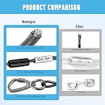 Tie Out Cable for Dogs Heavy Duty, 10/15/20/25/30/50FT Dog Runner Chain for Small Large Dogs, Chew Proof, Tangle-Free Dog Leads Tether for Yard, Outside- Up to 400 pounds