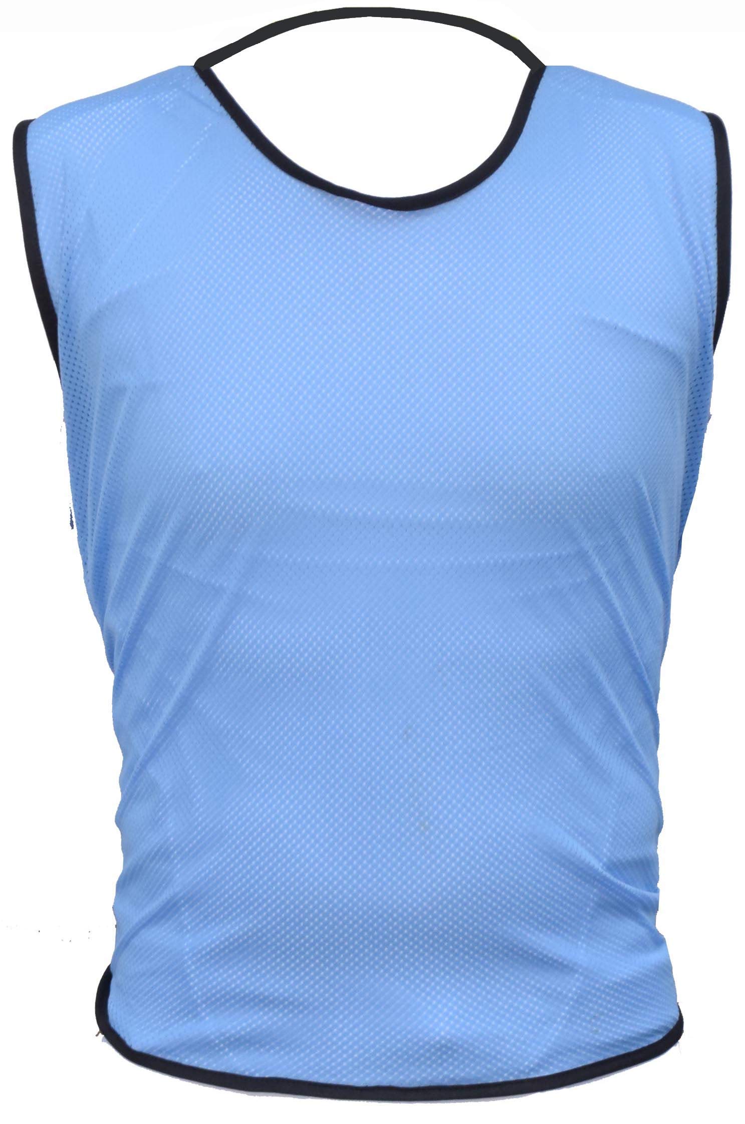 PROSTYLE SPORTS 7 Football Training Bibs Football Netball Rugby Hockey Cricket (Sky, Small Boys YM(U8's)) โ image 1