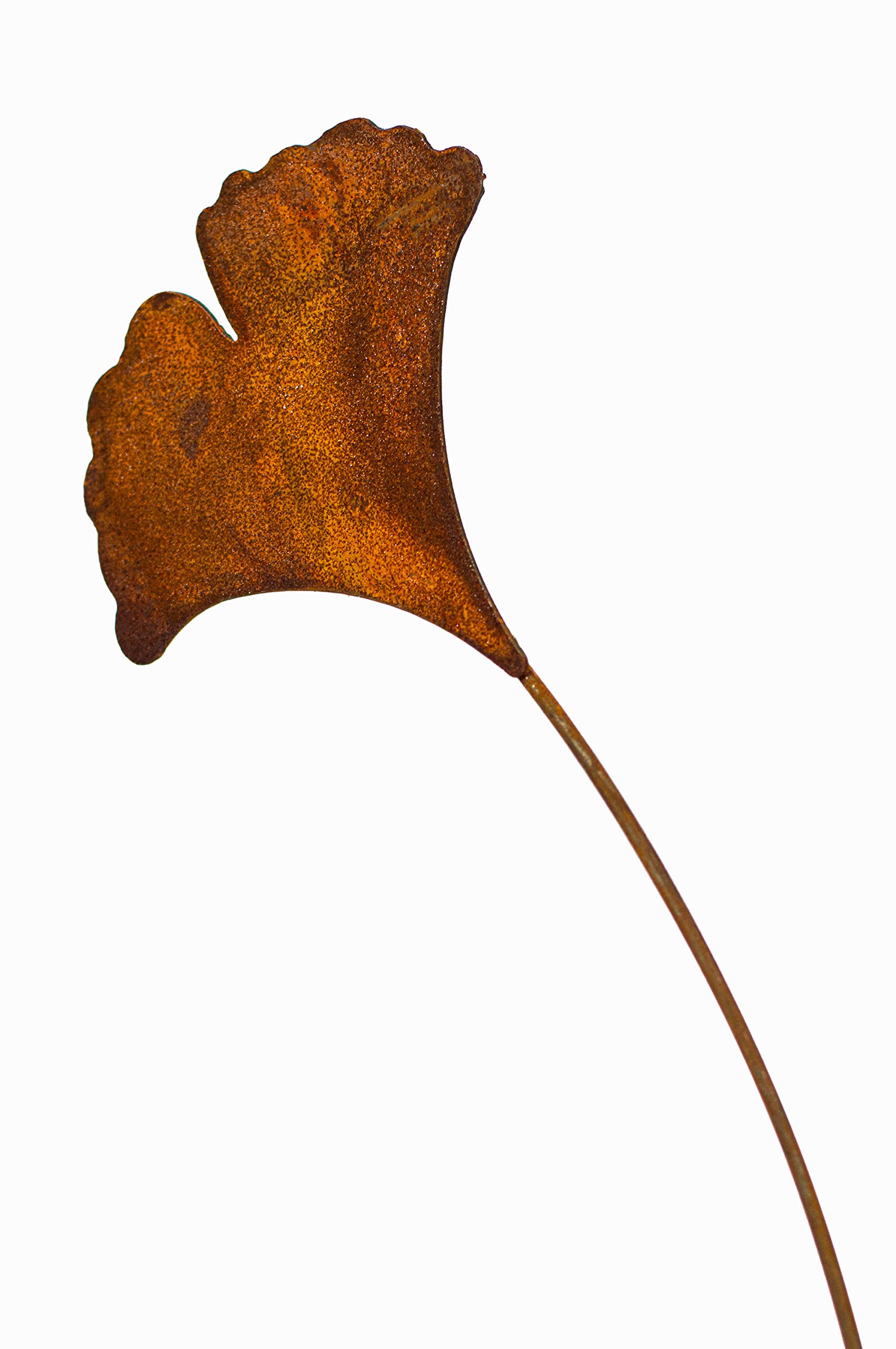 Feuille de ginkgo en métal patiné pour sublimer votre déco de jardin