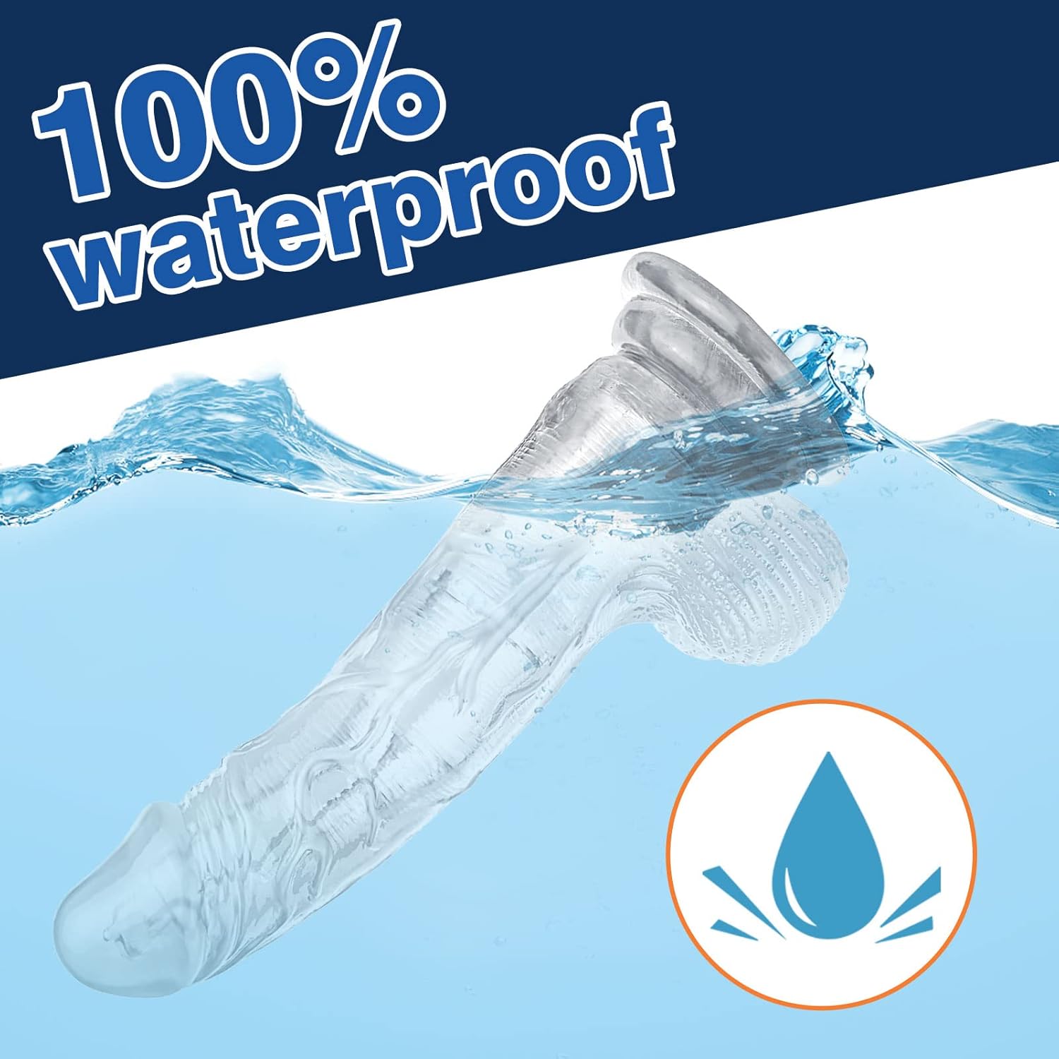 Realistic Dildo for Women Sex Toy,10 Wobble& Vibrations Clear Realistic Vibrator,with Strong Suction Cup,for Hands-Free,for Vaginal G-spot and Anal Masturbation Adult Toys for Women