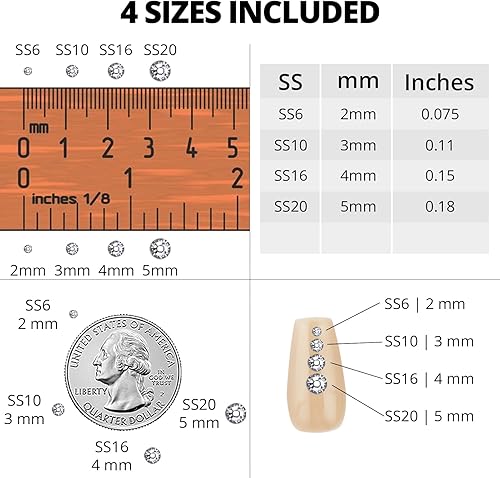 Miniatura 4 de 20100 diamantes de imitación dorados con pegamento B 7000 para manualidades, ropa, ropa, uñas, cristales dorados con parte trasera plana para ropa,