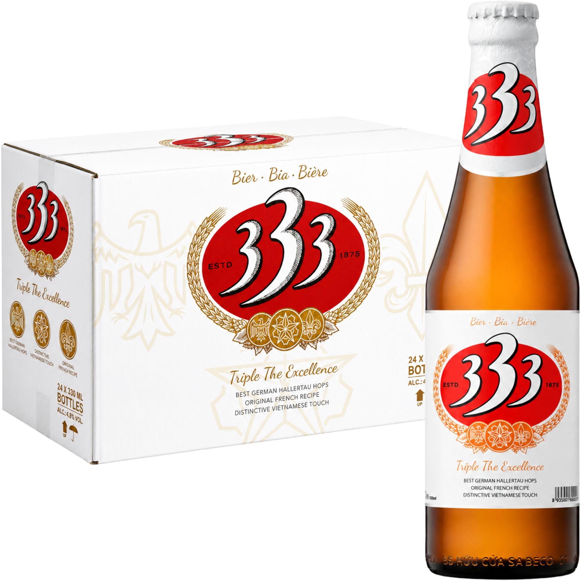 ベトナム333瓶ビール bia 333 (355ml×24本 ] Amazon.co.jp: 333 (バーバーバー) 瓶 [ ビール ベトナム 330mlx24本
