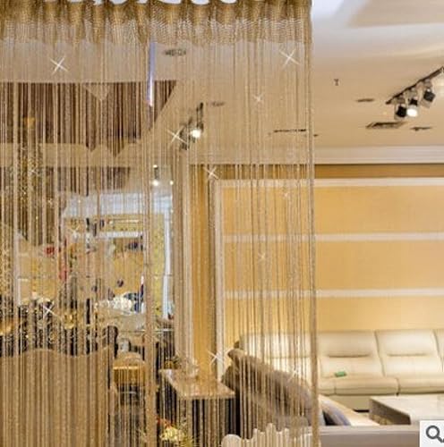 Miniatura 9 de Topixdeals  Cortina para puerta, diseño de lazo de plata, para eventos y fiestas, divisor de dormitorios