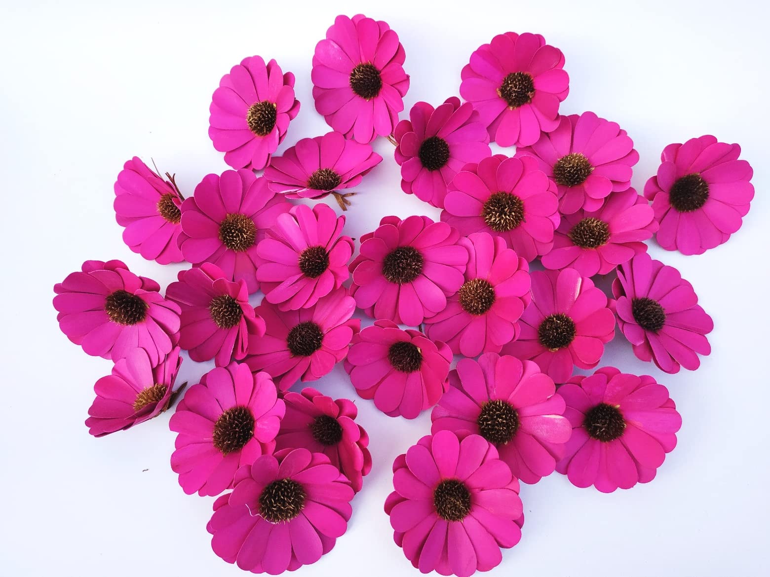 Handmade Artificial Flower Palm Sunflower 20 Pieces (Pink)