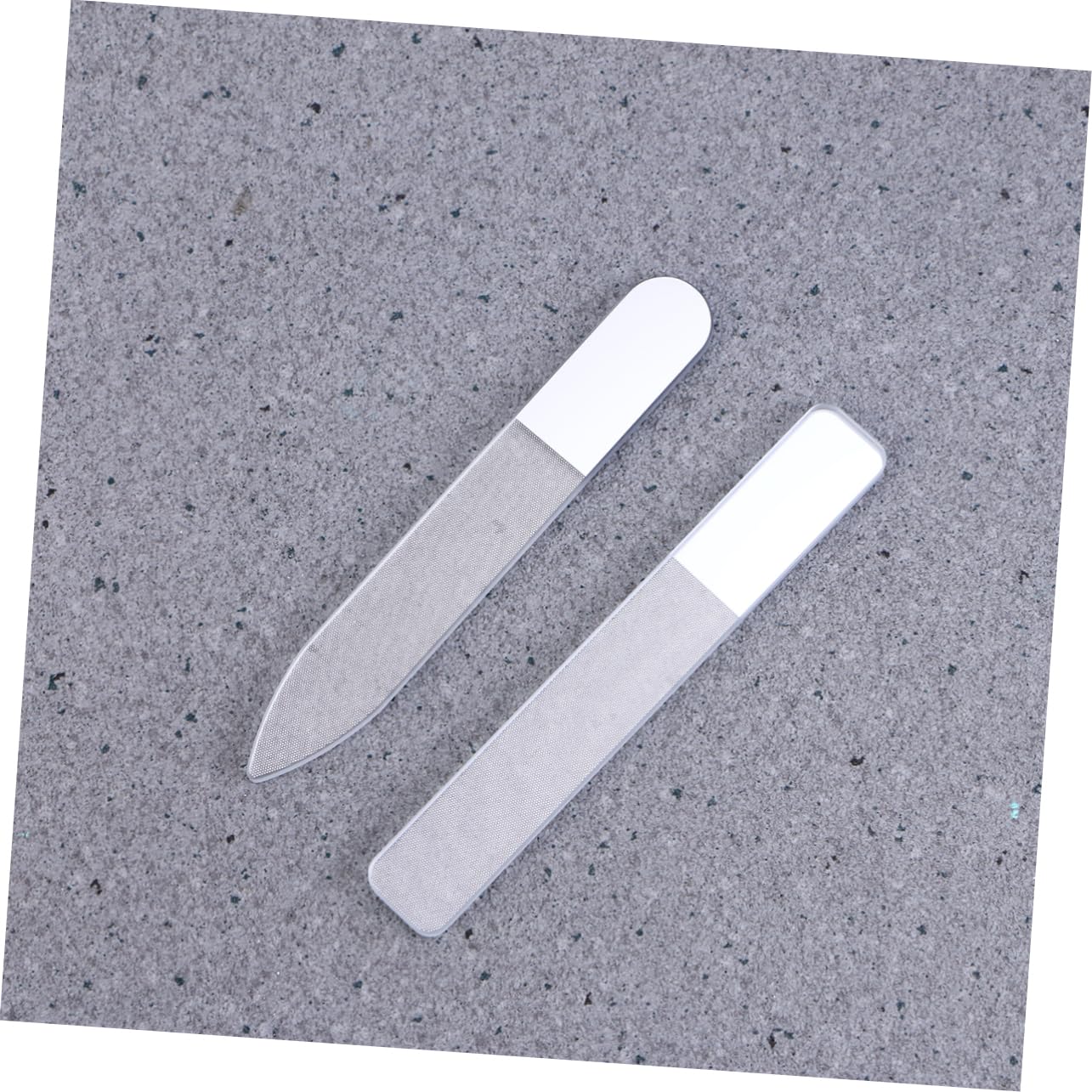 Healeved 6piezas Uñas De Cristal Profesional De Doble Cara Con Estuche Herramienta Para Pulido De Uñas Para Salones y Uso Personal