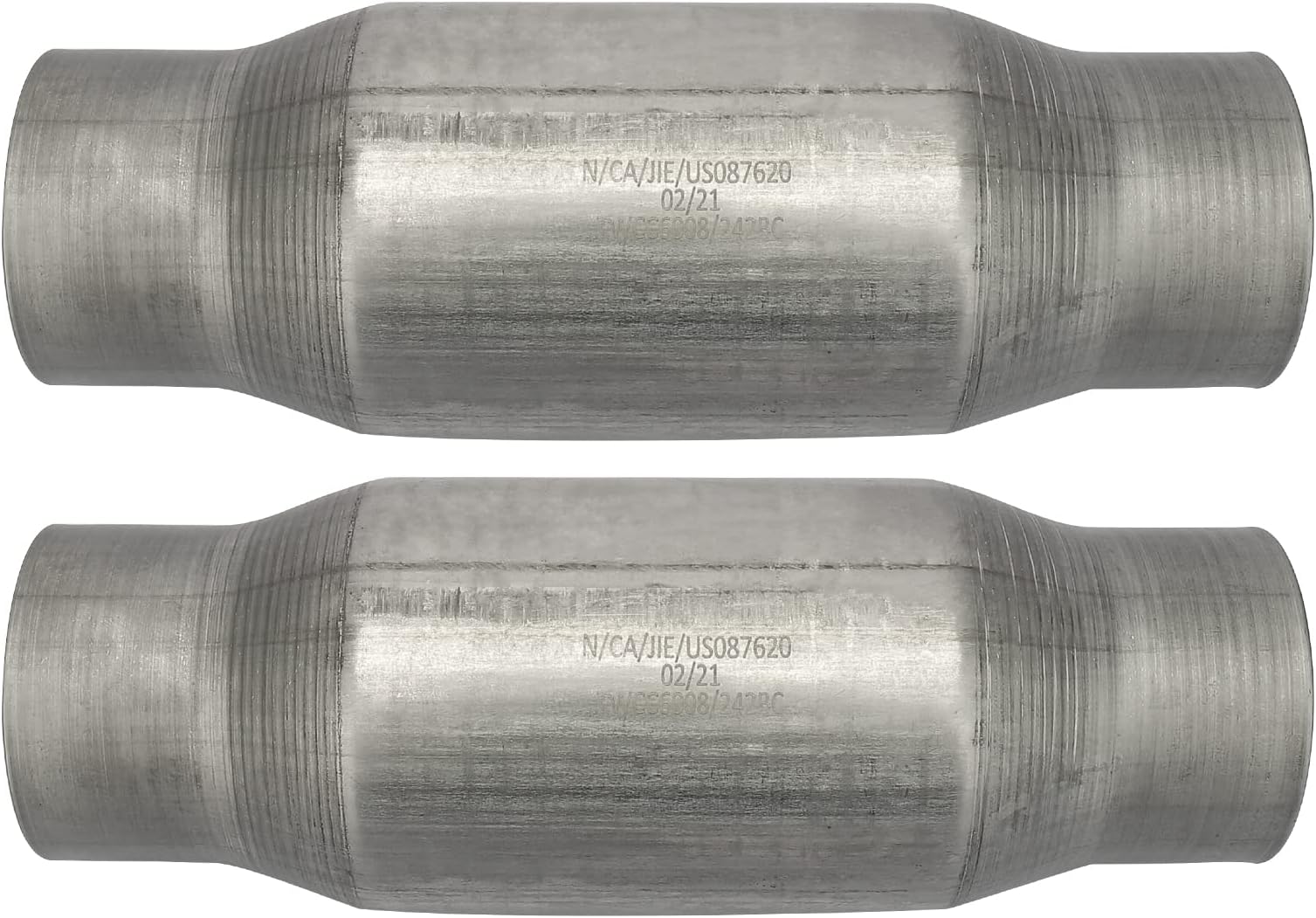 - MAYASAF【2 pack】3" Inlet/Outlet Universal Catalytic Converter, High Flow Exhaust Pipe, w/o O2 Port (EPA Compliant), 2 pack