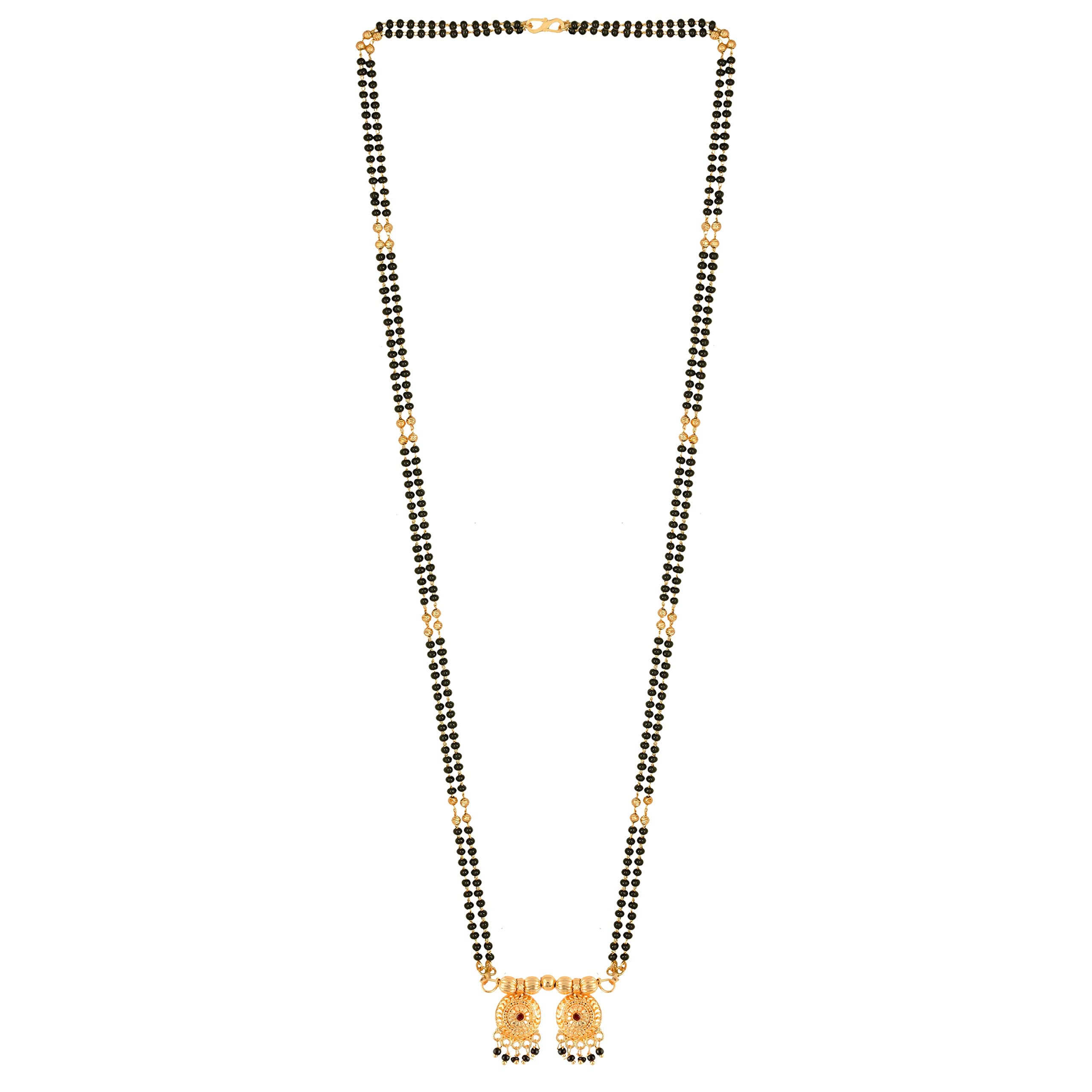 MEENAZ 2 Vati Mangal sutra Wati Mangalsutra For Women Girls Ladies Temple South Indian Traditional 1 Gram Gold Stylish Maharashtrian Long Chain Double Pendant Tanmaniya Black golden Nallapusalu (B0BNJ6RZW9) Amazon Price History, Amazon Price Tracker