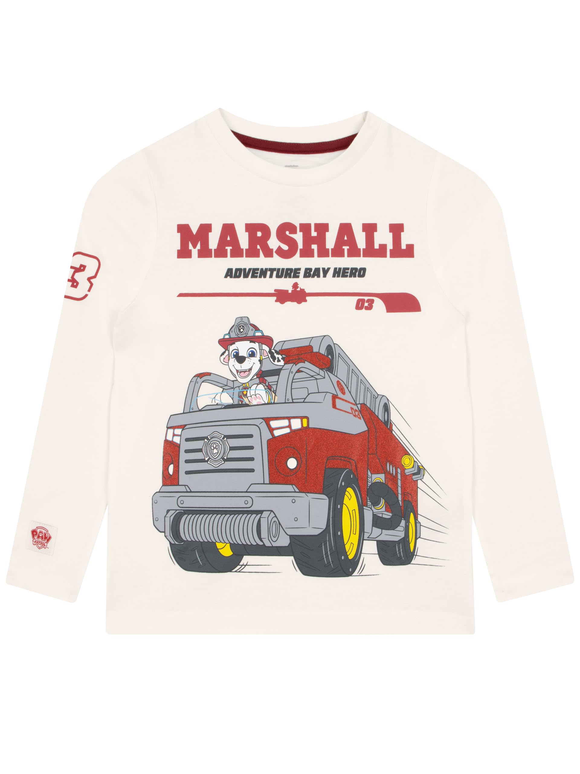 Paw Patrol Maglietta Bambino Rescue Squad - Maniche Corte, Rosso, 100% Cotone, Licenza Ufficiale