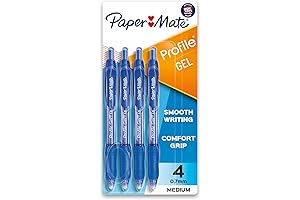 Paper Mate Inkjoy Gel Pens 0.7mm Blue 4-Pack