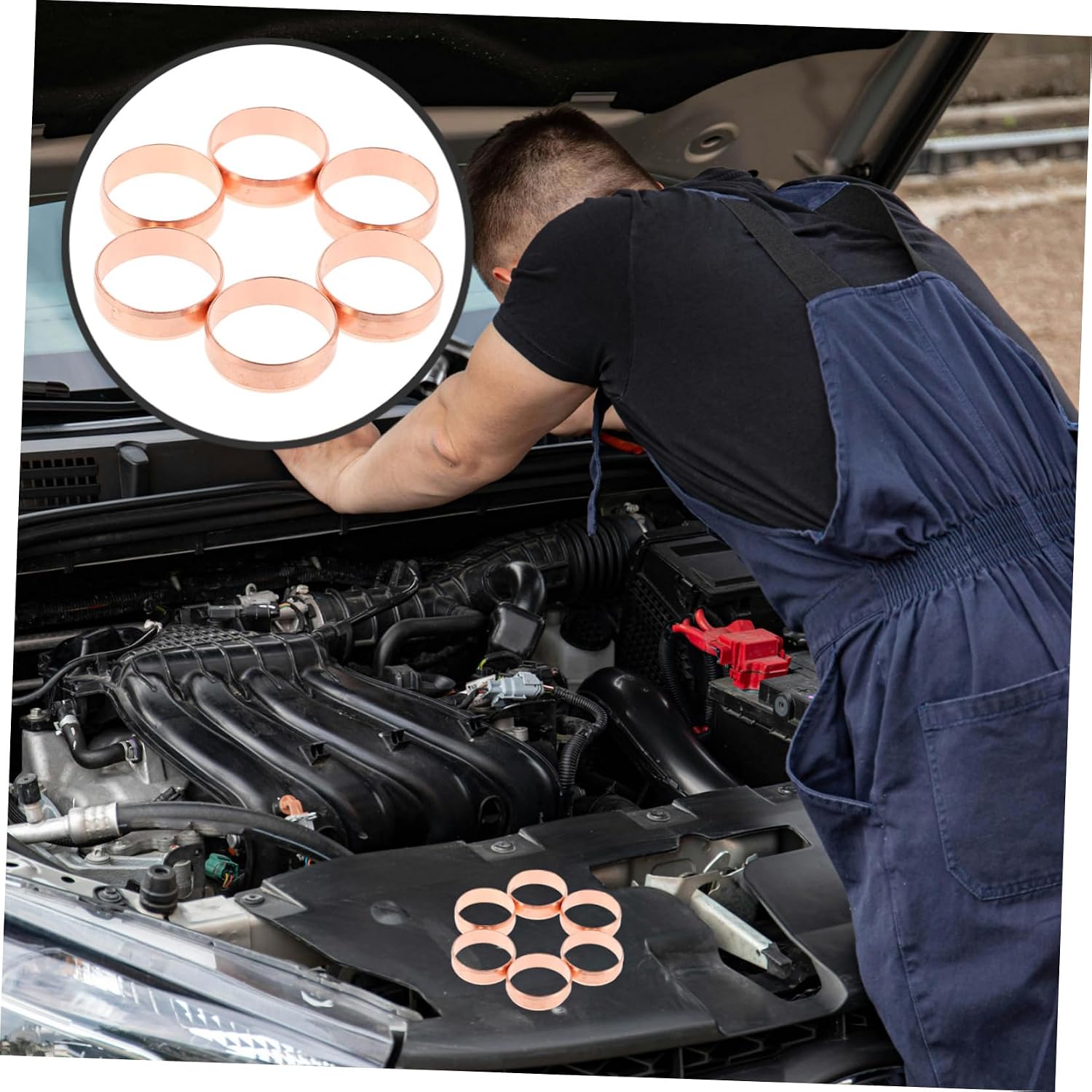 10 Pcs Copper Fuel Pump Bracket Mounting Clamp for Automotive Hose and Tube Sealing Metal Design for Secure Fastening and Quick Replacement