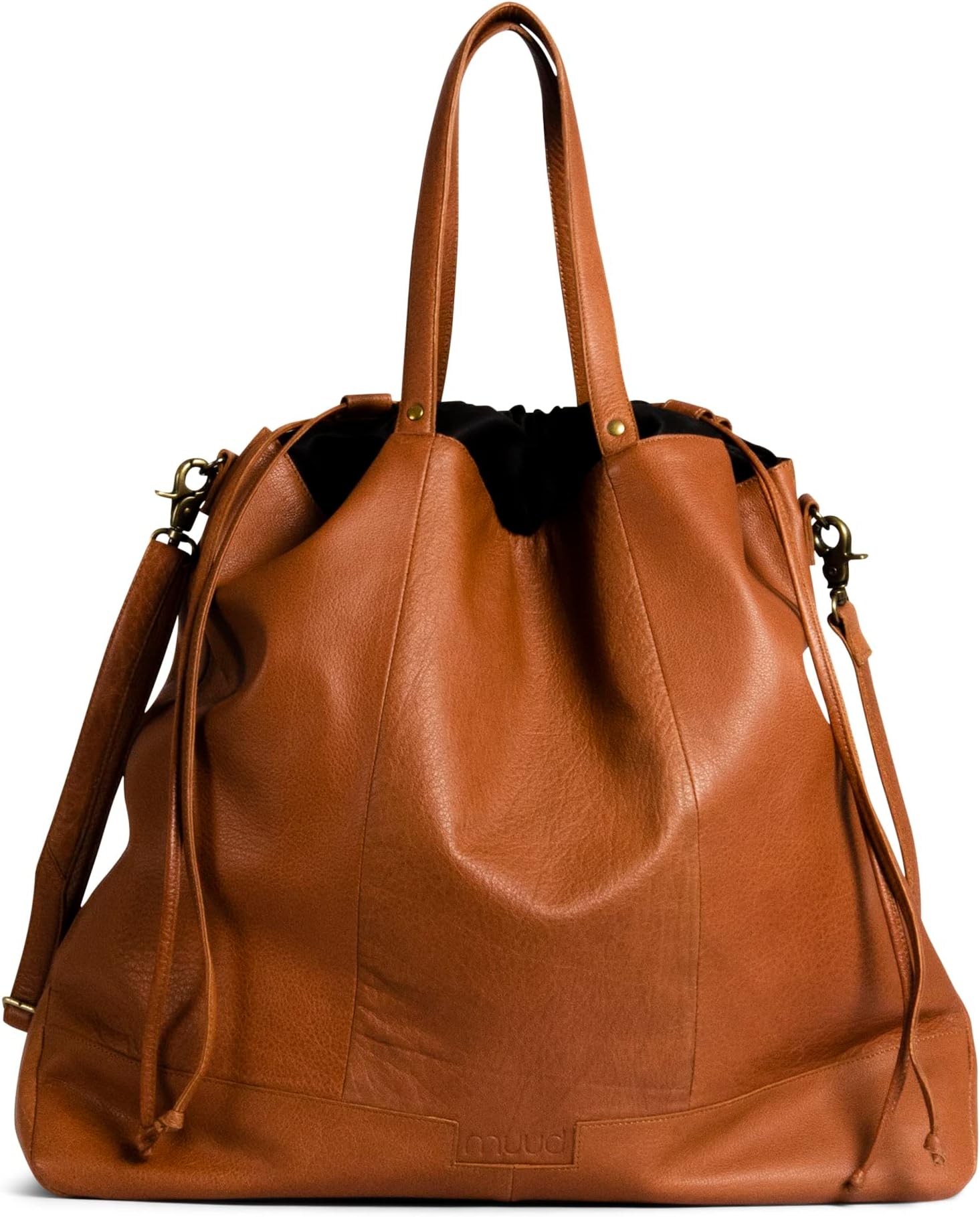 Muud Laura Shopper Aus Echtleder In Whisky – Alltagstasche Mit Abnehmbarer Geldbörse, 50 X 34 X 16 Cm