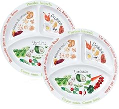 Portion Control Plate for Balanced Nutrition - Healthy Eating Dishes for Adults and Teens - Melamine Separators Weight Loss, Diabetes (2)