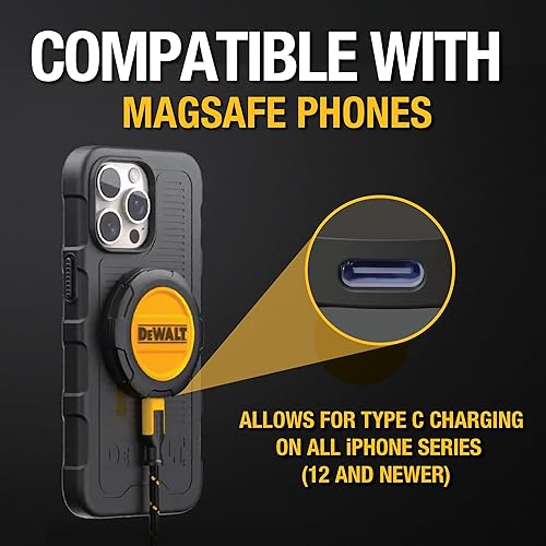 Miniatura 6 de DEWALT Cargador Inalámbrico de Servicio Pesado, Cargador de Teléfono Celular de 15W Máximo, Base de Carga Inalámbrica Rápida para iPhone