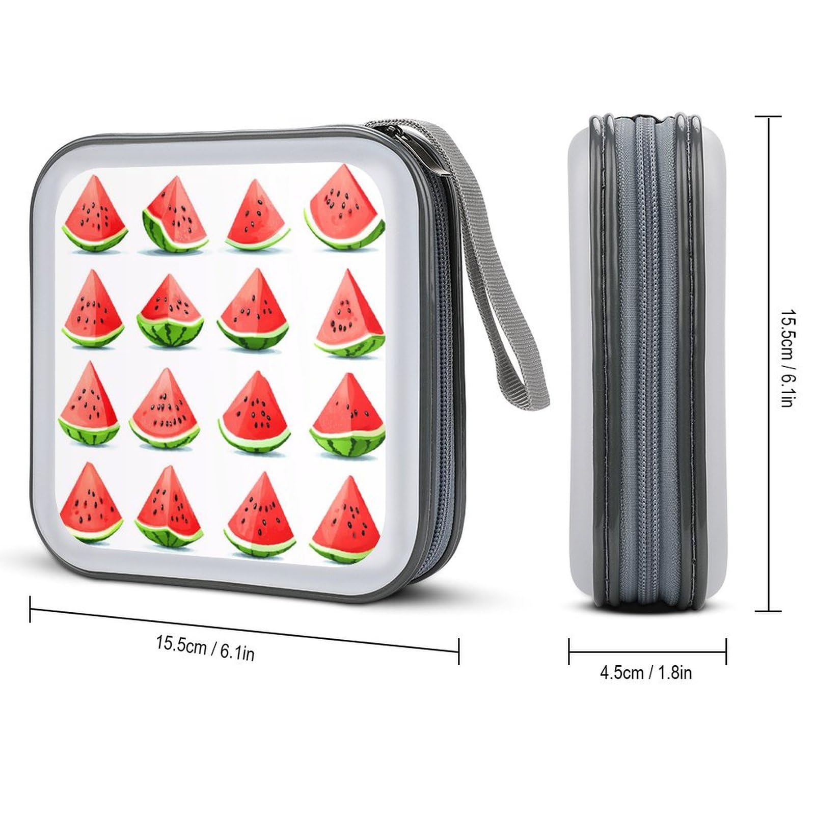 Watermelons CD Case Portable DVD Holder Storage Organizer for Home Travel