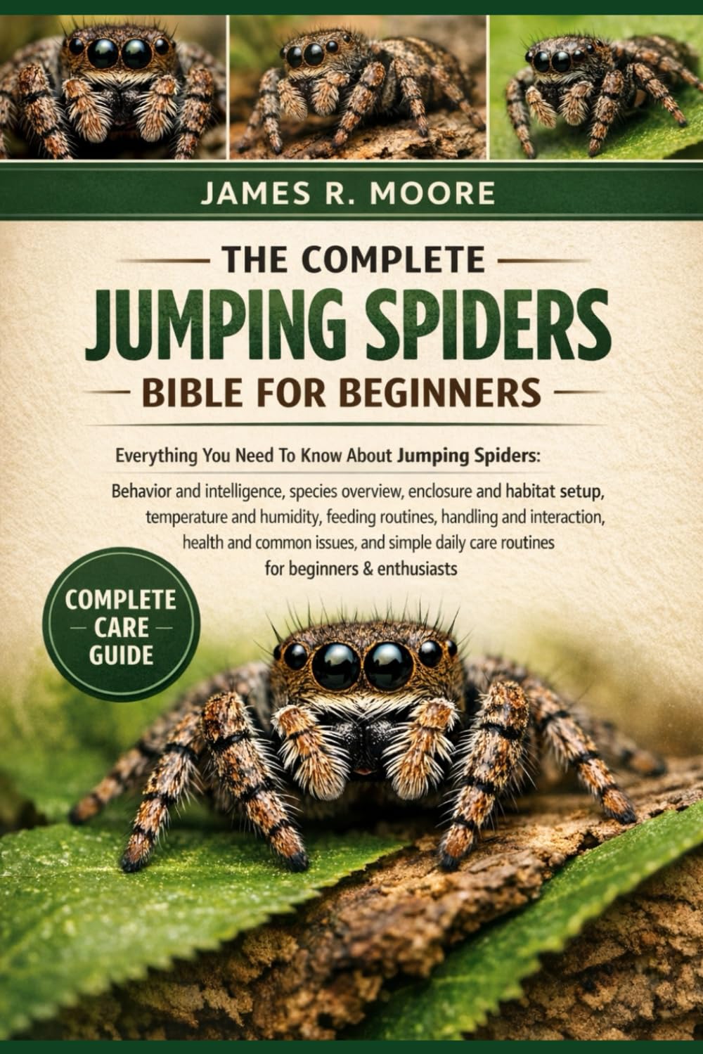 THE COMPLETE JUMPING SPIDERS BIBLE FOR BEGINNERS: Everything You Need To Know About Jumping Spiders: Behavior and intelligence, species overview, ... care routines for beginners & enthusiasts
