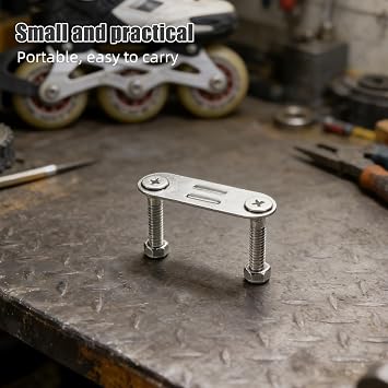 Four Wheel Roller Skate Bracket 8pcs 30mm Stainless Iron Hardware | Double Row Design, Mounting Plate Kit with Bolts and Nuts, Outdoor Use for Team Events
