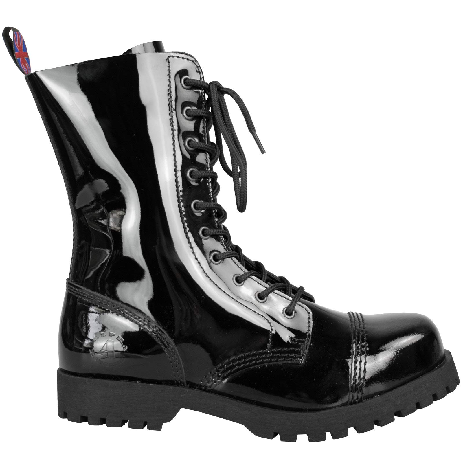 Alpha Rangers 10-loch Boot, Ranger Festival Army Gothic, Leder Springerstiefel,