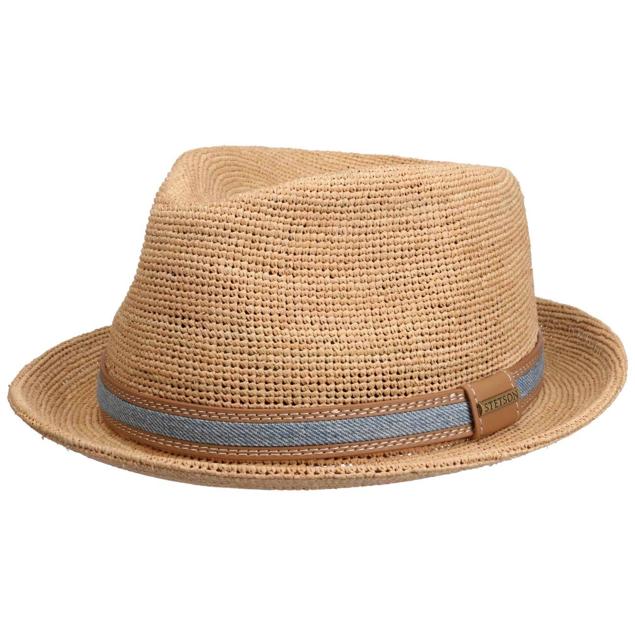 Stetson Vintage Player Strohhut Häkeloptik Made in Italy Herren Frühling Sommer