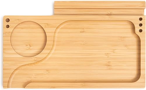 Miniatura 4 de Blue Bus Genesis - Caja grande de bambú con cerradura, tapa y bandeja, caja de almacenamiento decorativa de madera para recuerdos