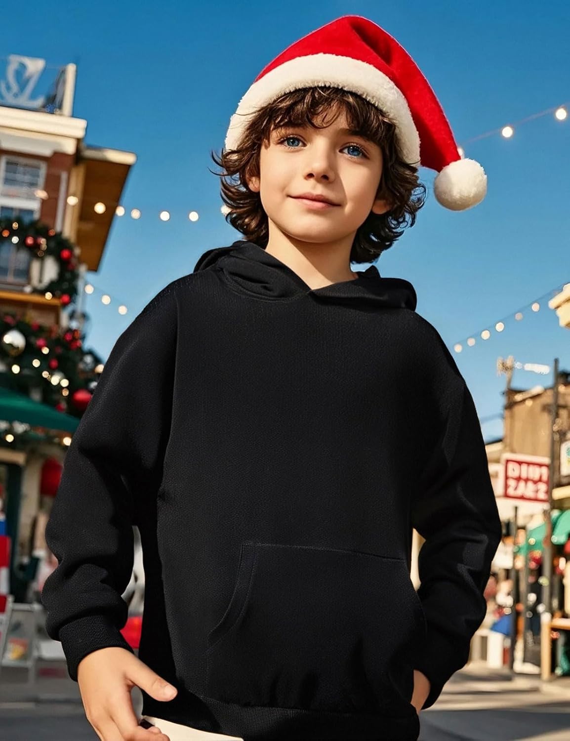 COSLAND Boys Hoodies Solid and Holiday Sweatshirt Kids Cotton Long Sleeve Hooded, X-Small-Large - Image 6