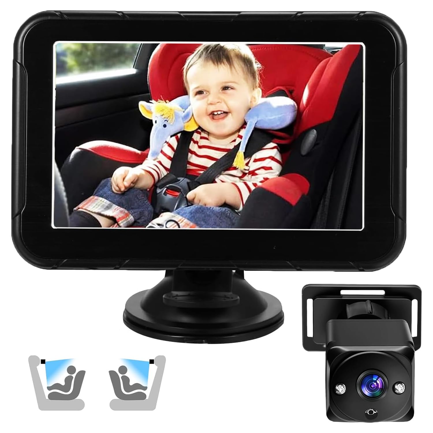 Amazon.co.jp: Tigwiss 1080P車用 ベビモニター 見守りモニター