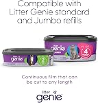 Litter Genie Peau de style - Chat Litter Système d'élimination des déchets avec sac de recharge de la queue carrée - Compatible avec Standard et Jumbo Litter Genie Recharge