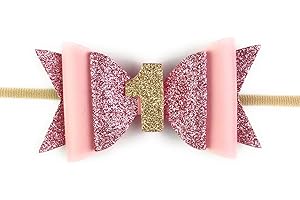One Headband Baby Girl Nylon Bow Hairband Set