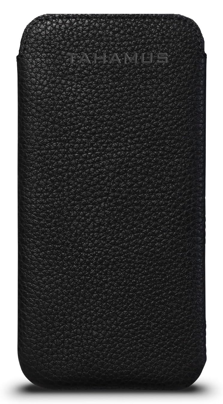 Tahamus UltraSlim Classic Slim Fit Soft Leather Sleeve Case, Compatible with iPhone 16 Pro Max (Black, 16 Pro Max)