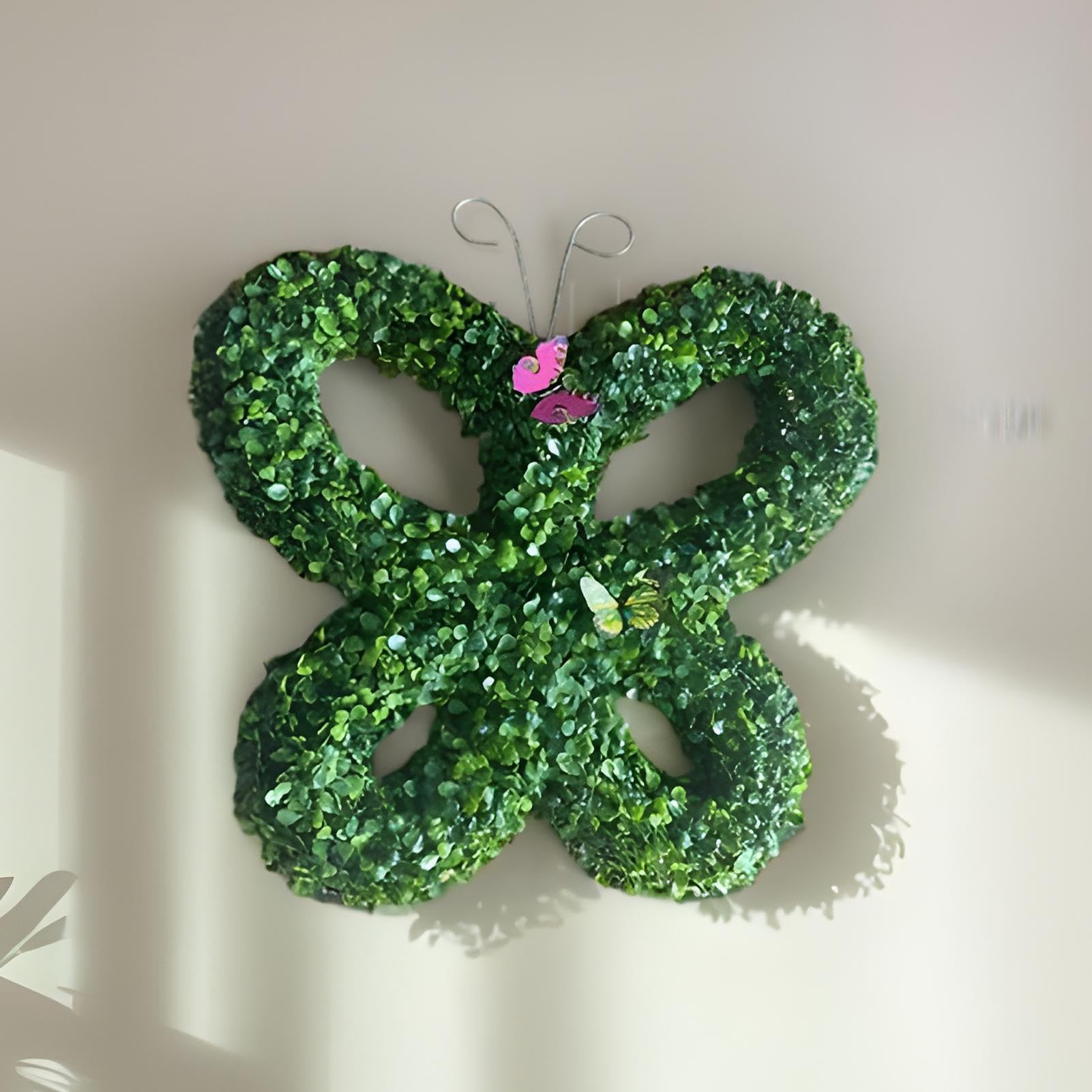 Coronas Verdes para Puerta Principal, Corona de Granja Coronas de Interior | Garland de suministros de con luz LED para entradas, patios, salas de estar