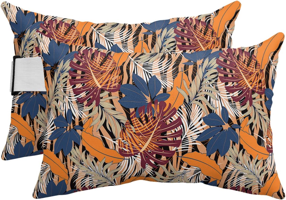 Outdoor Pillows Covers with Inserts Tropical Rainforest