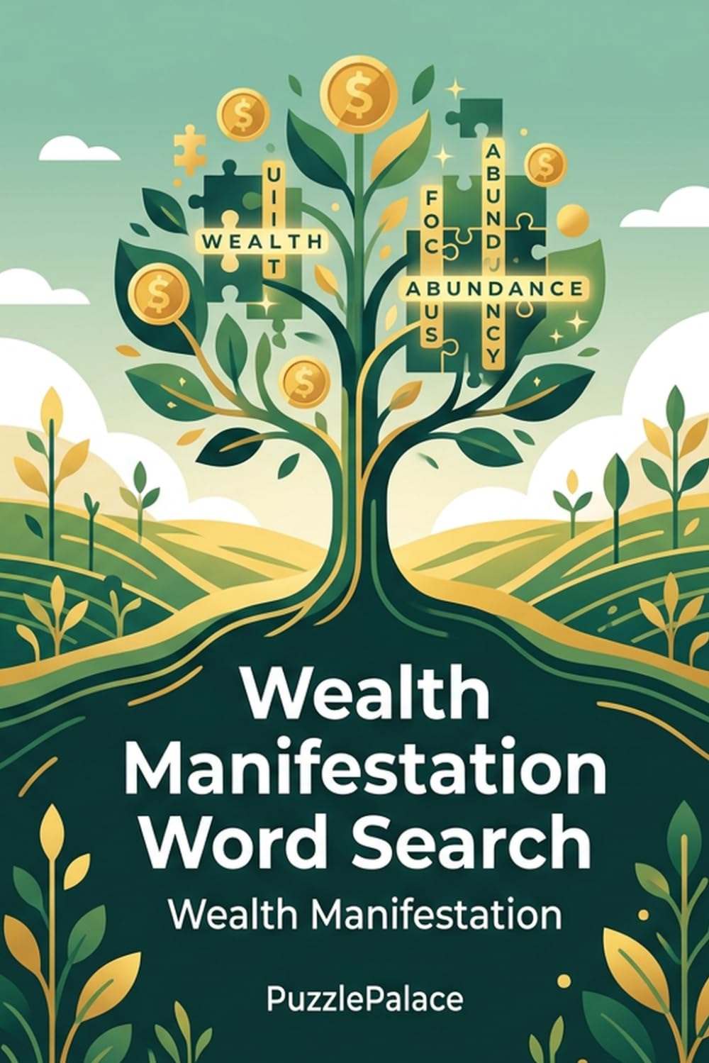 Wealth Manifestation Word Search: Attract Abundance: Standard/Medium Difficulty Mindset Puzzles to Manifest Abundance & Success