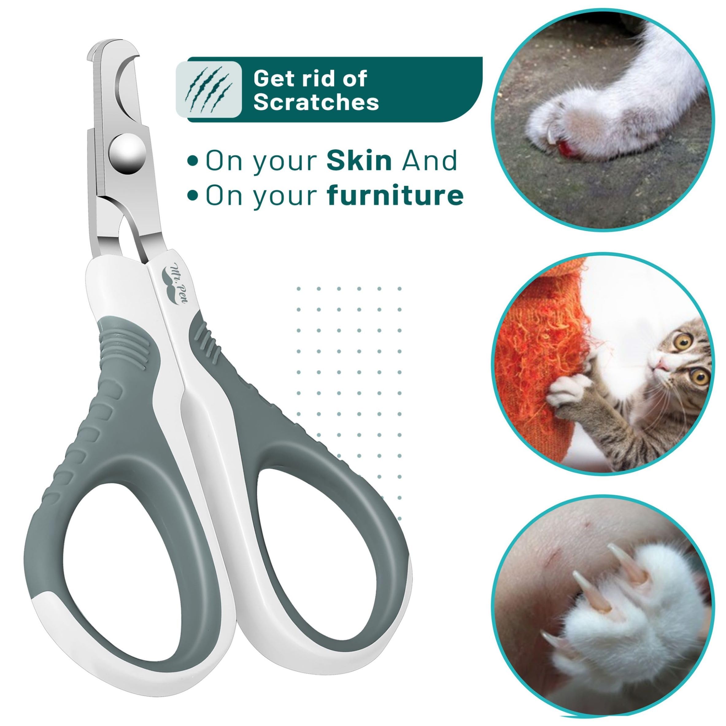 Mr. Pen Cat Nail Trimmer - Cat Nail Clippers - Olive - Stainless Steel Blades - Safe & Easy Nail Trimming for Cats of - image 7
